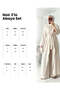 Noir 3-Piece Abaya Set - Beige - 3