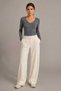 Premium Women's Italian Textured Body-Conscious Elegant V-Neck Knitted Blouse - 3