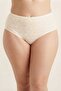 Women's 5-Pack Cotton High-Waisted Plus Size Panties - Lace Front Gathering Underwear Set - Sleep Band Gift - 4