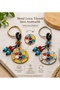 Metal Lotus Talisman Lucky Keychain Decorative Keychain with Rotating Lotus Figure 1 Piece - 2