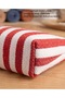Canvas Red Striped Makeup Bag - 2