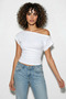 Women's Asymmetrical Waist-Fitted Viscose White Blouse - 4
