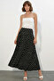 Women's Polka Dot Black Skirt - 7