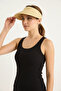 Women's Straw Visor Hat Beige - 5