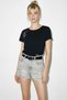 Women's Handcrafted Embroidery Detailed Premium Design Cotton T-Shirt Black - 4