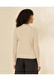 Women Beige Shoulder Button Detail Pullover - 3