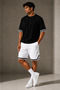 Premium Striped Men's Crew Neck Shorts T-Shirt Set - 3