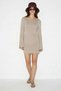 Women's Boat Neck Knitwear Mini Stone Dress - 3