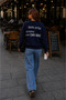 Unisex Star Patterned Oversize Crew Neck Knit Sweater - 2