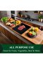 Phore Tempered Glass Cutting Board for Kitchen, Cutting Board for Countertop, Dishwasher Safe, Scratch Resistant, Heat Resistant, Shatter Resistant (16"x12"x2pcs, Black) - 6