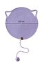 Pet Handmade Cat Scratching Mat with Toys, 100% Cotton Rope, Lilac - 6