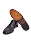 Black Color Lace-Up Genuine Leather Leather Sole Men's Shoes - 3