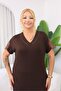 Plus Size Dress with Floral Embroidery on the Sleeves - 6