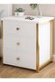 Bedside Table with 3 Drawers Side Table Small Nightstand Table with Drawer for Bedroom Sofa Couch Beside End Table for Living Room Household Storage Cabinet for Home Decor