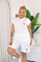 Plus Size Shorts Set with Crest Detail - 6