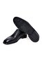 Black Color Lace-Up Genuine Leather Men's Shoes - 3