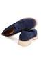 Dark Blue Color Laceless Genuine Leather Suede Men's Shoes - 2