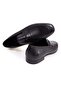 Black Color Laceless Genuine Leather Leather Sole Men's Shoes - 2