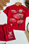 Boys Mcqueen Printed T-Shirt and Shorts Set Red - 4