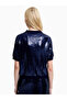 Women Hannah Sequin Short Sleeve Button Throug - 2