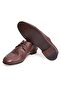 Brown Lace-Up Genuine Leather Men's Shoes - 3