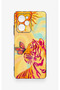 Poco X5 Pro Compatible Tiger of the Sun Patterned Silicone Case - 3