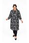 Women's Large Size Crispy Pattern Drawstring Tunic - 3