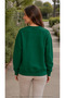 Women's Double Heart Printed Round Neck Long Sleeve Sweatshirt - 2