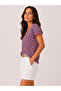 Women's V-Neck Short Sleeve Fish Pattern T-Shirt - 2