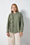 Women's Khaki 100% Linen Special Design Premium Shirt 31191 - 5