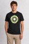 Macro Kiwi Cross-Section T-Shirt - Black