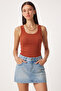 2-Piece Ribbed Thick Strap Knitted Undershirt Lhj0002 Dark Blue Taupe - 2