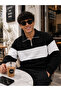 Men's Mid-Length Single-Piece Half-Zip Polo Collar Sweatshirt 100% Cotton - 2