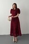 Burgundy Rose Dress - 2