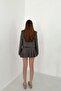 Gray Bomber Jacket and Pleated Skirt Set - 5