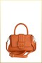 Gizzy Women's Hand and Shoulder Bag with Buckle Detail - Orange - 3