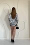 Ecru Leopard Print Satin Shirt - 4