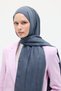 Naia Jacquard Shawl Stripe Pattern - Anthracite - 2