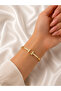 Clamp Bracelet Stone Detail Gold - 2