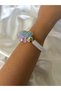 Women's Gold Detailed White Color Floral Bracelet - 4