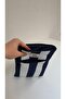 Navy Blue Striped Zippered Book Cover - 3