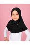 Pink Hijab for Kids – Modest Islamic Headscarf with Lace Ruffle Trim & Decorative Bow, Cute Muslim Hijab for kids