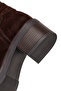 Women's Brown Zippered Thick Heeled Suede Leather Boots Casual Boots Wf190044Ds - 8