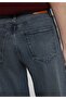 Wide Leg Fit Women's Blue Black Denim Jean Pants - 6