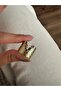 Gold Color Stone V Ring - 2