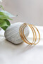 Set of 3 Gold Patterned Thin Bracelets - 4