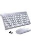 Mini Wireless Keyboard and Mouse Combo - White