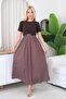 Polka Dot Detailed Belted Dress - 6