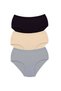Glb-Stl41414 3 Pieces Tutku Women's High Waist Bato Thick Rubber Panties S4