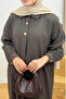 Molly Nelly Women's Gold Buttoned Long Tunic Cap - 2